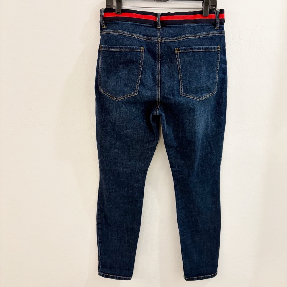 EUC Cabi Button Fly Skinny Elastic Waist High Rise Jeans Style 3751 Size 12 - Picture 6 of 10